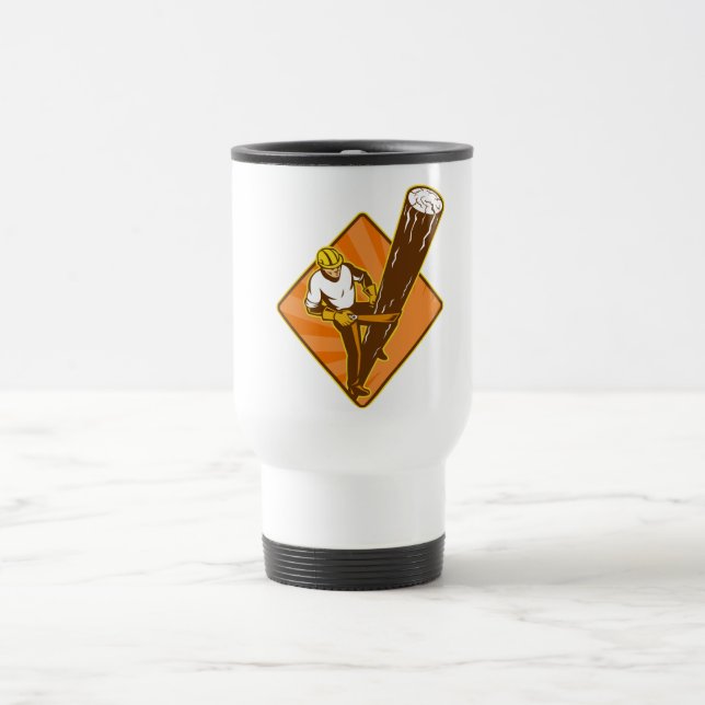 Caneca Térmica Trabalhador elétrico do eletricista do lineman do (Centro)