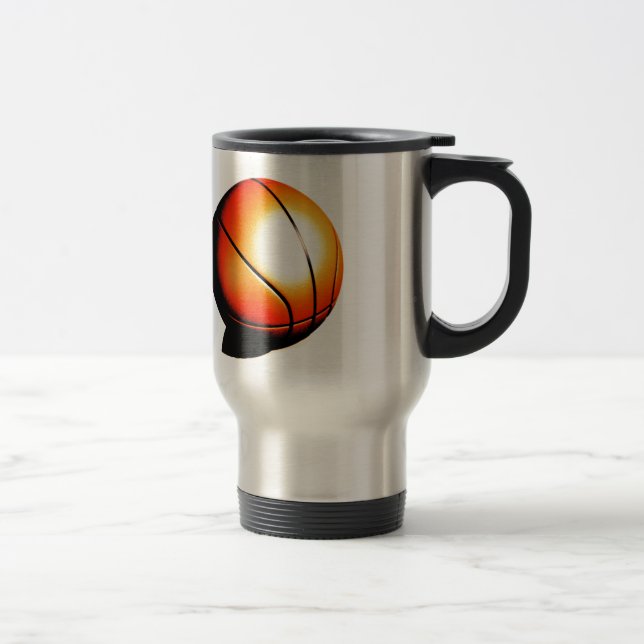 Caneca Térmica Trabalho de arte de basquetebol (Direita)