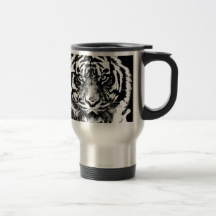 Caneca Térmica Trabalho de arte de Olhos de Borneo Tiger Borneo W
