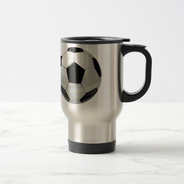 Caneca Térmica Trabalho de arte único do futebol (Direita)
