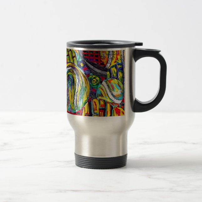 Caneca Térmica Trabalhos de arte abstratos do tênis (Direita)