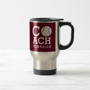 Caneca Térmica Treinador de basebol conhecido feito sob encomenda