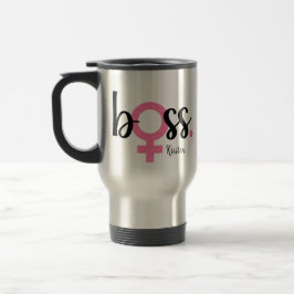 Caneca Térmica Trendy Boss Lady Modern Typografia Viagem Personal