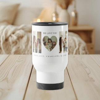 Caneca Térmica Trendy Personalized Photo WE LOVE YOU Mom Travel 