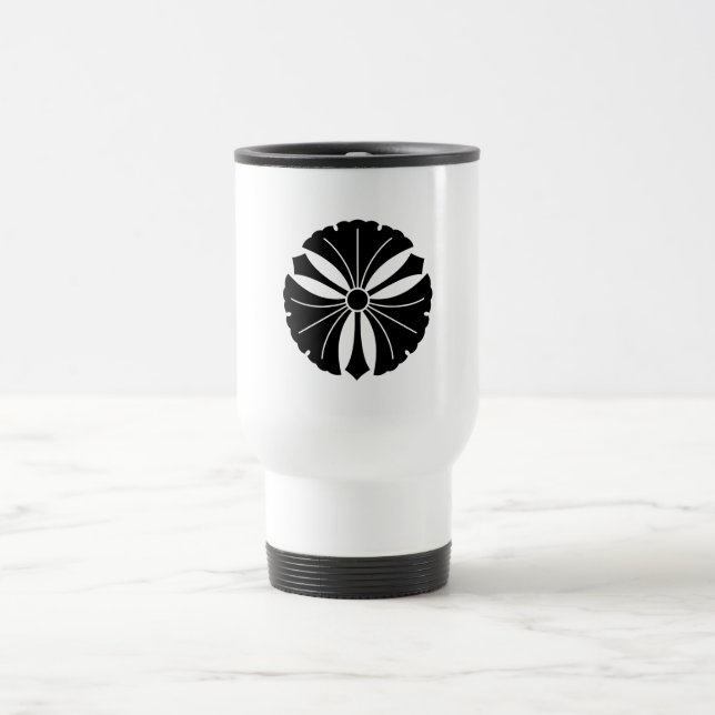 Caneca Térmica Três folhas de ginkgo com espadas (Centro)