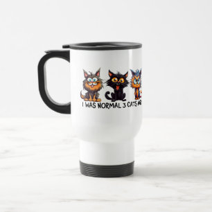 Caneca Térmica Três gatos normais e engraçados