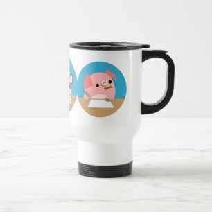 Caneca Térmica Três leitão bonitos dos desenhos animados na