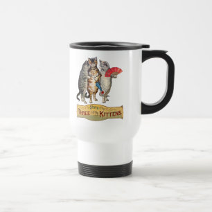Caneca Térmica Três Pequenos Gatinhos Ilustração da Mamãe Gansa