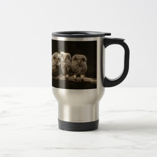 Caneca Térmica Três pintinhos da coruja (Direita)