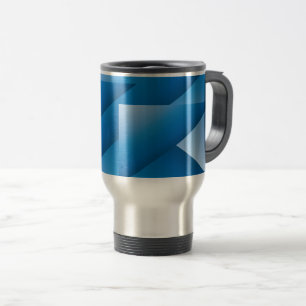 Caneca Térmica Triângulos azuis