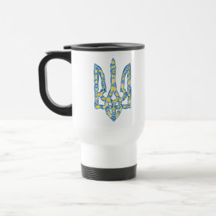 Caneca Térmica Tridente tryzub emblema nacional ucraniano étnico