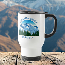 Caneca Térmica Trilha de Lodo de Montanha Azul Personalizada do C