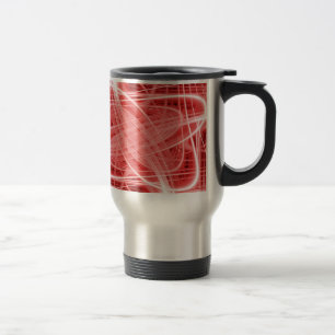Caneca Térmica Trilhas de luz vermelha e branca