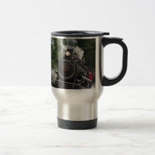 Caneca Térmica trilho vapor trem estação ferroviária arte trilhos
