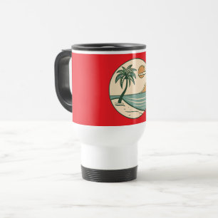 Caneca Térmica Tropical Beach Sunset Coffee Mug