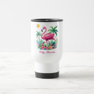 Caneca Térmica Tropical/Flórida rosa flamingo