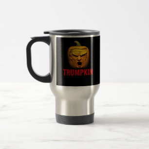 Caneca Térmica Trumpkin - Engraçado Donald Pumpkin Halloween