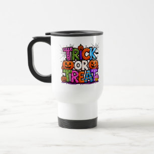 Caneca Térmica TRUQUE OU TRATAMENTO Festa de Bacia do Dia das B