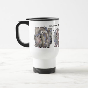 Caneca Térmica Tudo é Wellephant 3 elefantes dos desenhos