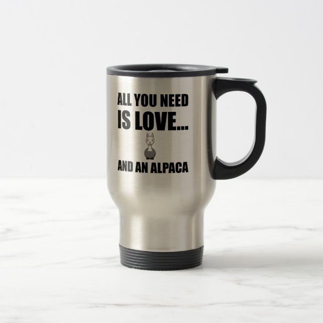 Caneca Térmica Tudo que você precisa é amor e uma alpaca (Direita)