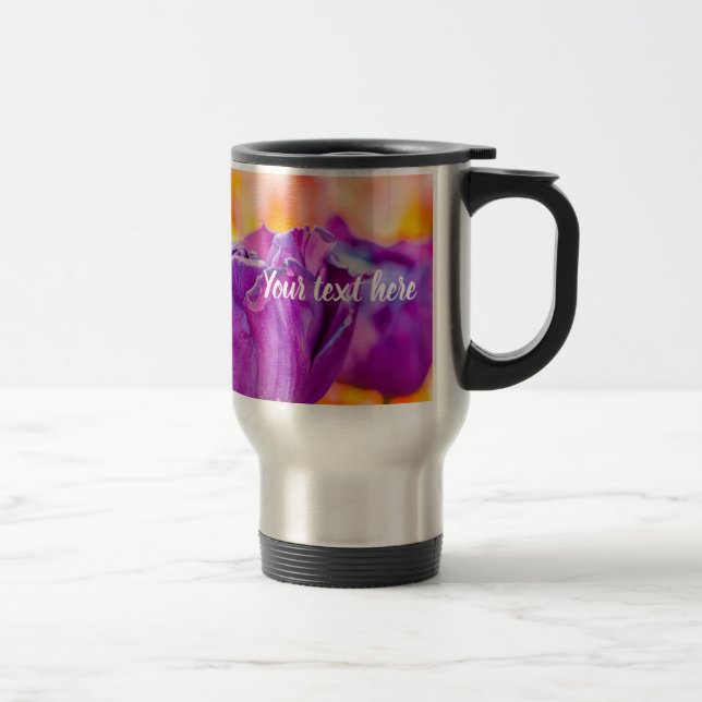 Caneca Térmica Tulipas Encantando Roxo (Direita)
