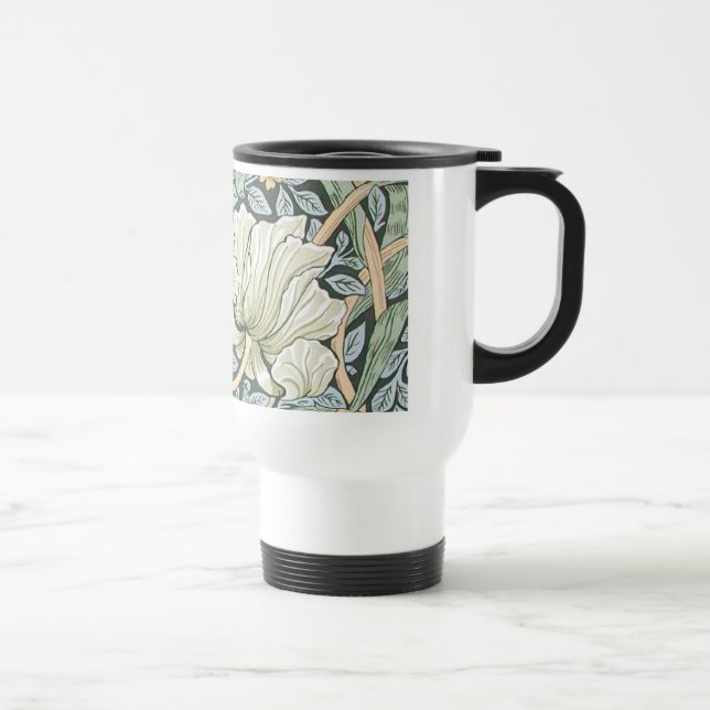 Caneca Térmica Tulipas Pimpernel Arte Botânica William Morris (Direita)