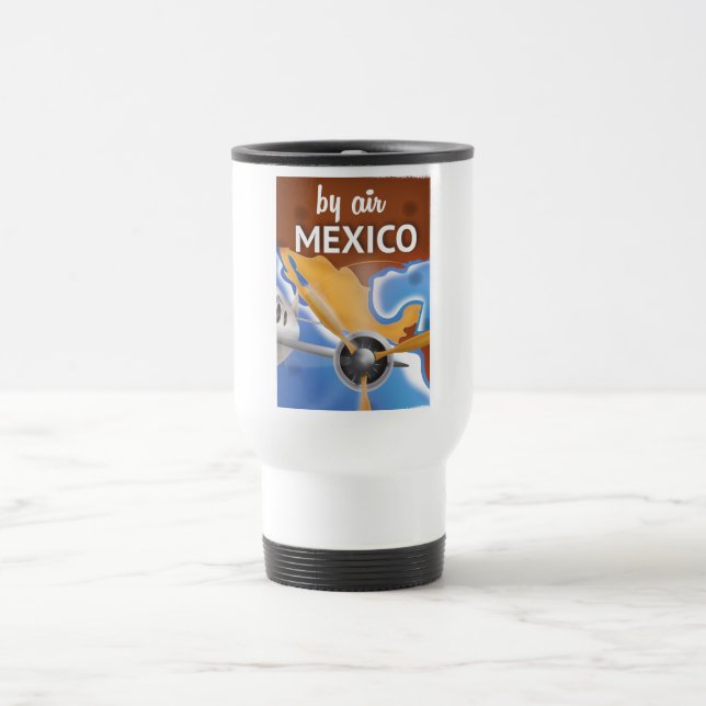 Caneca Térmica Tulum, poster de viagens méxico (Centro)