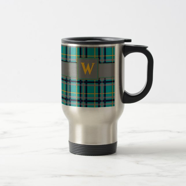 Caneca Térmica Tumba de Xadrez azul e laranja (Direita)