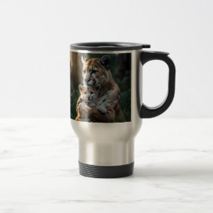 Caneca Térmica Tumbler de Café Isolado com Mãe e Filhote