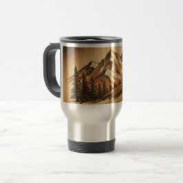 Caneca Térmica Tumbler de Viagem Montanha Vintage Personalizável