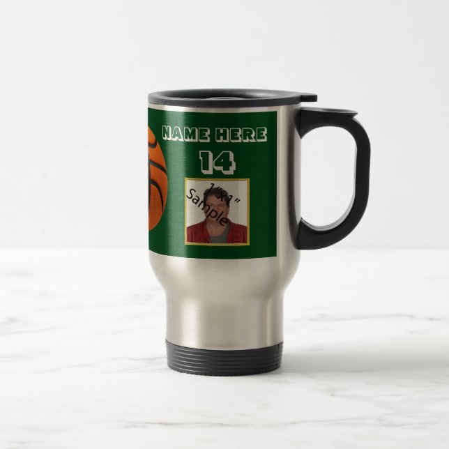 Caneca Térmica Tumbler Fotográfico personalizado de Texto Branco (Direita)