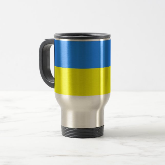 Caneca Térmica Ukraine, flag of Ukraine, (Frente Esquerda)