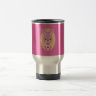 Caneca Térmica Um belo desenho animado de menina coelhinha