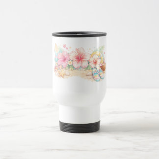 Caneca Térmica Um belo design de verão inspirado em flores
