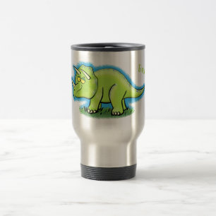 Caneca Térmica Um desenho animado de triceratops dinossauros, ver