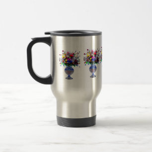 Caneca Térmica Um design floral normalmente apresenta uma gruta d