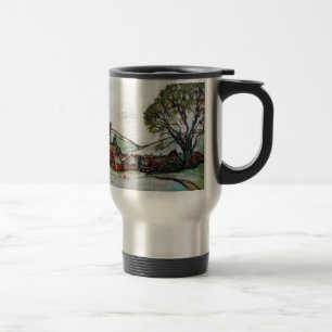 Caneca Térmica Um esboço da Aldeia Britânica Idyllic