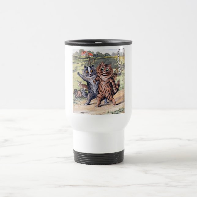 Caneca Térmica Um jogo de golfe, Louis Wain (Centro)