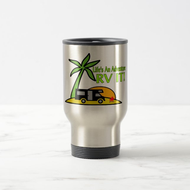 Caneca Térmica Uma aventura assim rv da vida ele (Centro)