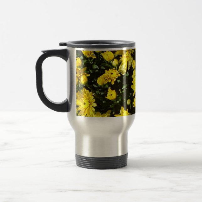 Caneca Térmica Uma multidão de Mães amarelas (Esquerda)