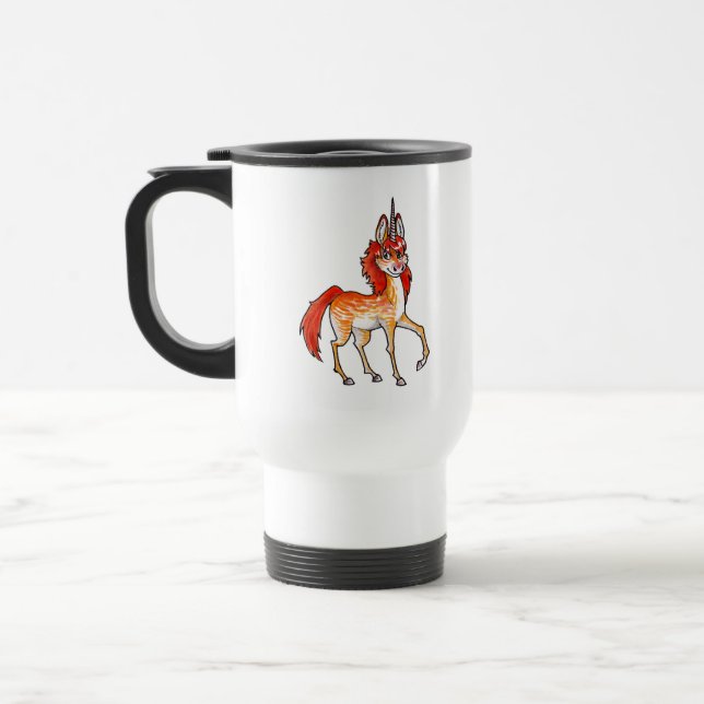 Caneca Térmica Unicórnio do fogo (Esquerda)
