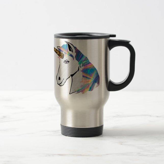 Caneca Térmica unicórnio holográfico (Direita)
