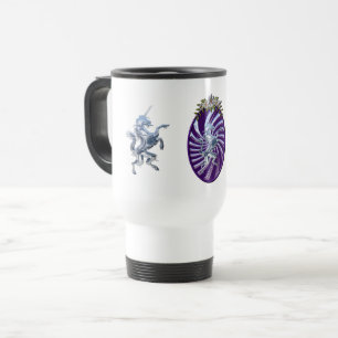 Caneca Térmica Unicórnio Mágico de Prata Mítica