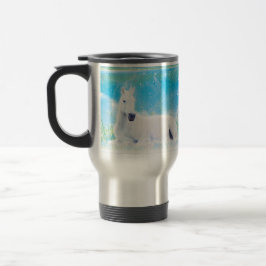 Caneca Térmica Unicórnio num mundo de sonho de paraíso personaliz