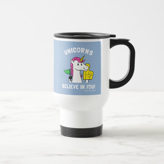 Caneca Térmica Unicórnios Acreditam Em Você (Direita)