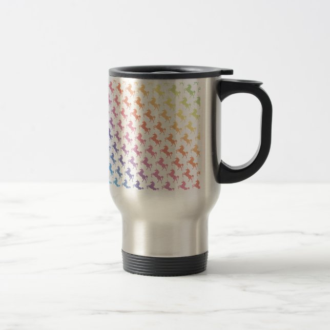 Caneca Térmica Unicórnios do arco-íris (Direita)