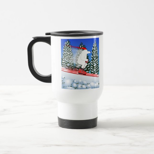 Caneca Térmica Urso polar de esqui (Esquerda)