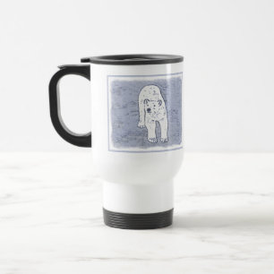 Caneca Térmica Urso Polar na Pintura do Gelo - Arte Original da V