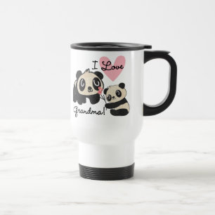 Caneca Térmica Ursos de panda eu amo a avó