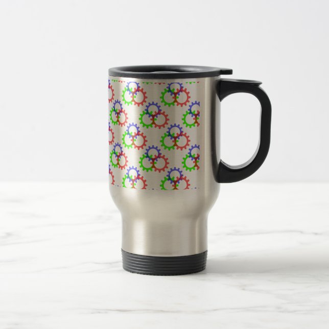 Caneca Térmica Ursos vermelhos, verdes e azuis (Direita)